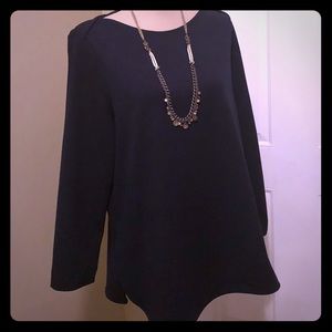 Ann Taylor Navy Tunic size L EUC